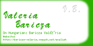 valeria baricza business card